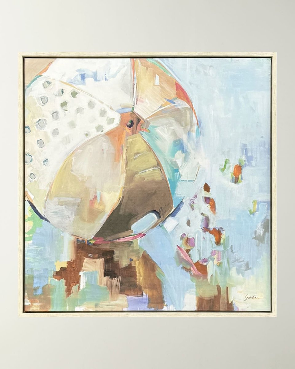 "Beach Balls II" Framed Giclee on Canvas